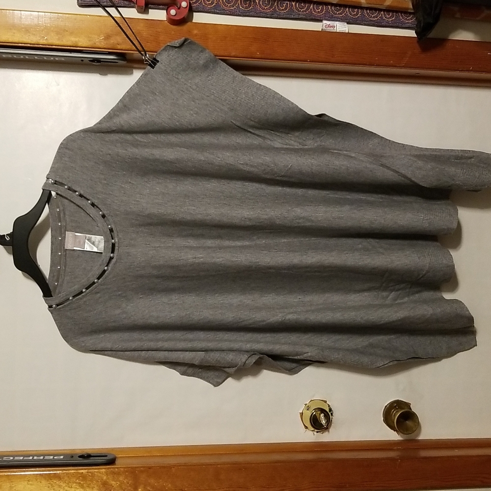 Chico's Embellished Neck Poncho